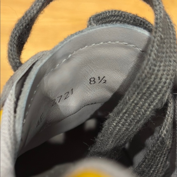 Prada Men's Yellow and Gray Sneakers - Picture 5 of 6